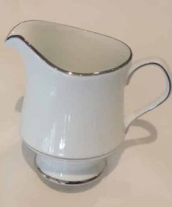 Coffee Creamer, White/Silver