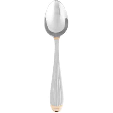 gold trimmed soup spoon