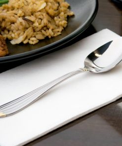 gold trimmed soup spoon