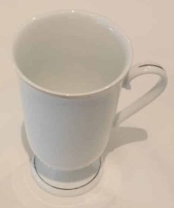 Coffee Mug, White/Silver