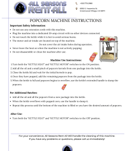 popcorn machine instructions