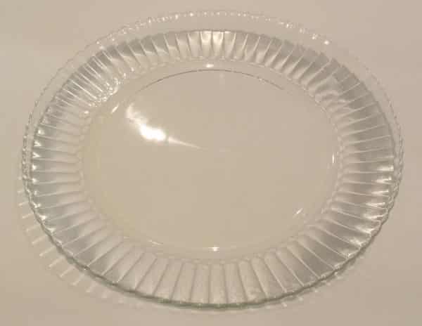 Rent fluted glass dinner plates at All Seasons Rent All