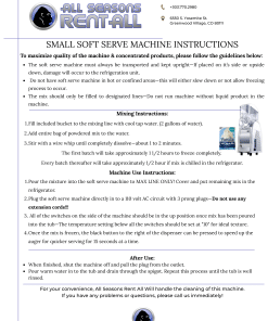 small soft serve machine instructions