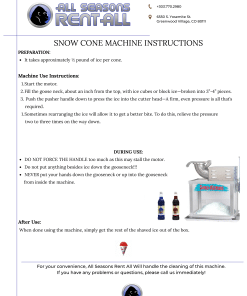 snow cone instructions