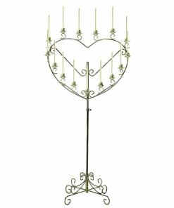 brass heart candelabra