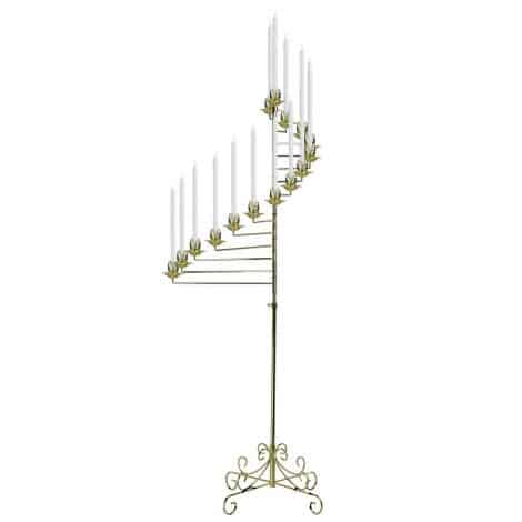 brass spiral candelabra
