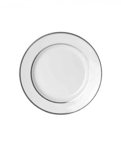 Plate, White/Silver Bread & Butter