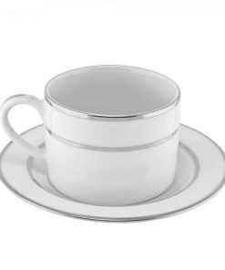 Coffee Cup, White/Silver