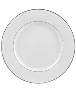 Plate, White/Silver Dinner