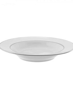 Bowl, White/Silver Soup