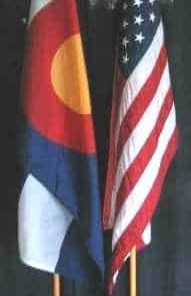 US flag & Colorado state flag