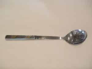 gold trimmed chafing dish spoon