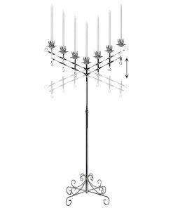 silver 7 branch adjustable candelabra