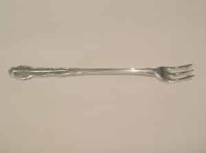 silver cocktail fork