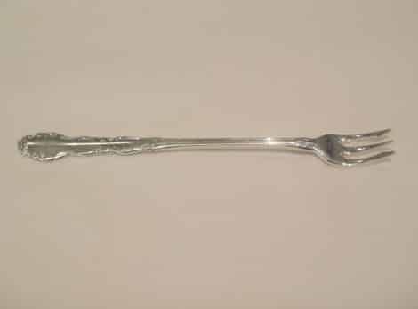 silver cocktail fork
