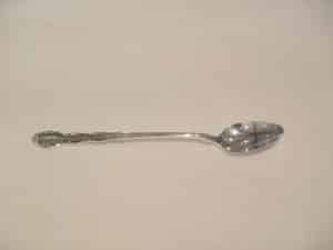 silver iced teaspoon