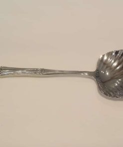 silver serving shell