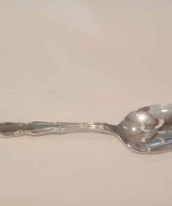 silver slotted serving spoon
