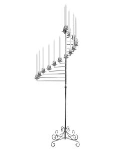 silver spiral candelabra