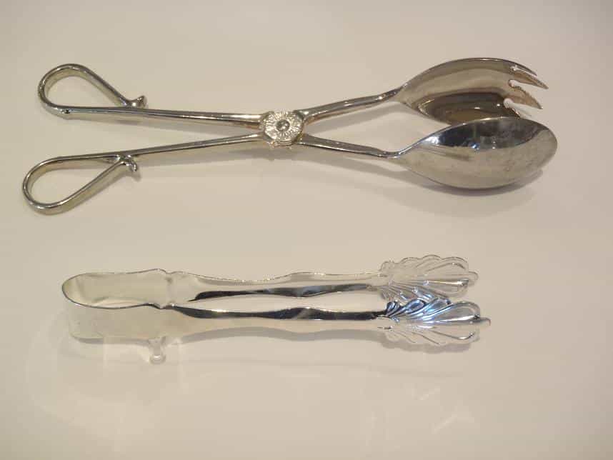 silver tongs