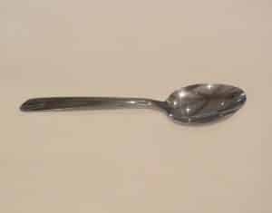 stainless serving spoon