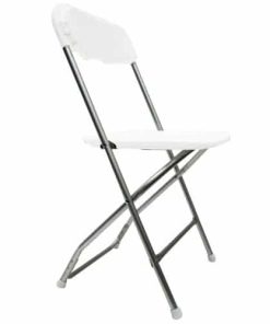 white folding chair