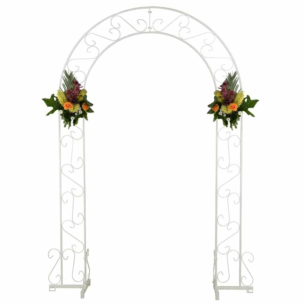 Rent a white metal arch for your wedding at All Seasons Rent All