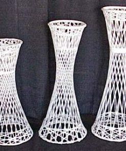 wicker flower stand