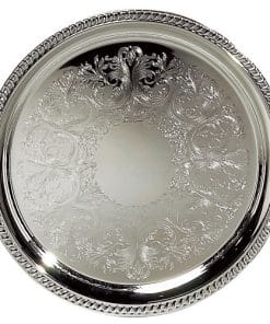 silver round tray