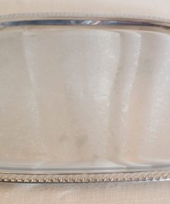 silver 22" rectangular tray
