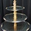 gold trimmed 4 tier tray