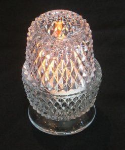 glass diamond cut votive candle