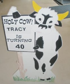 birthday cow sign