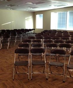 folding black chairs setup 3