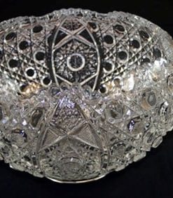 Punch Bowl, Glass 11 Quart Daisy Button