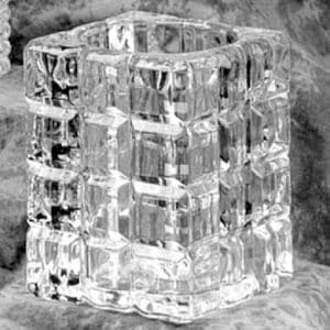 crystal votive candle cube
