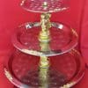 3 tier gold trimmed tray