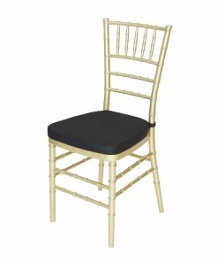 gold chivari chair black cushion
