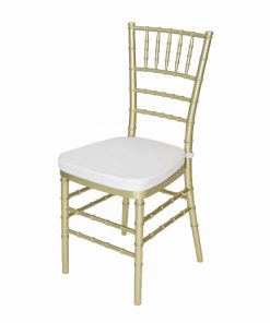 gold chivari chair white cushion