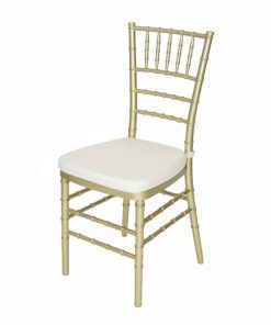 gold chivari chair ivory cushion