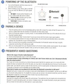 Deluxe Portable Sound System Bluetooth Instructions