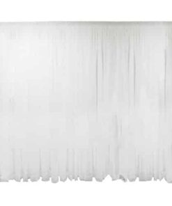 white sheer pipe and drape