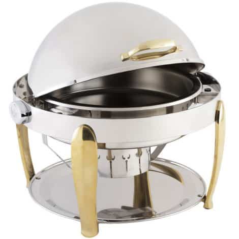 8 qt round roll top chafing dish