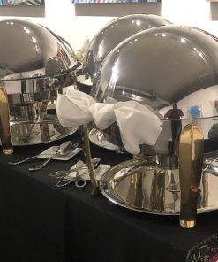 8 quart round rolltop chafing dishes