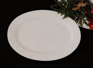 white platter