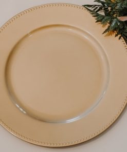 studded gold plate chargers