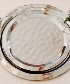 silver round tray